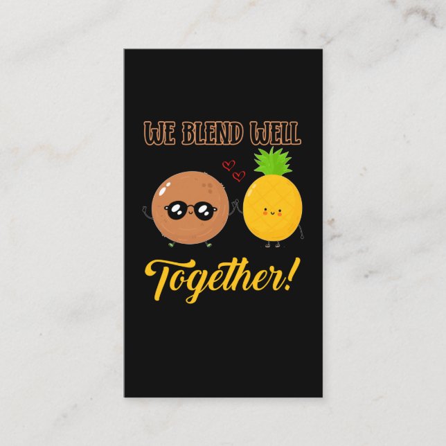 Tarjeta De Visita Pinacoloda Cocktail Pineapple Coconut Hawaii (Anverso)