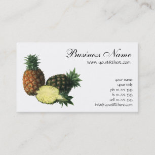 Tarjeta De Visita Piñas Hawaianas Vintage, Frutas de Alimentos Orgán