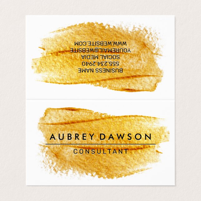 Tarjeta De Visita Pincel artístico (Exterior desplegado)