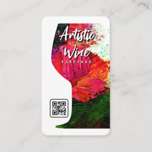 Tarjeta De Visita Pincel artístico   Gráfico de vino creativo