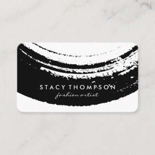 Tarjeta De Visita Pincel artístico negro