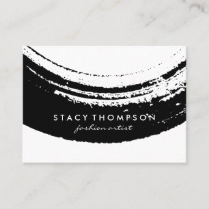 Tarjeta De Visita Pincel artístico negro