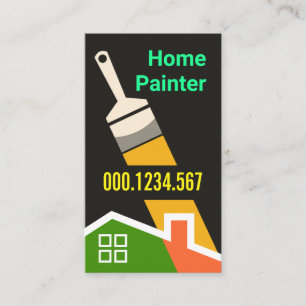 Tarjeta De Visita Pincel Artístico Pintura Hogar