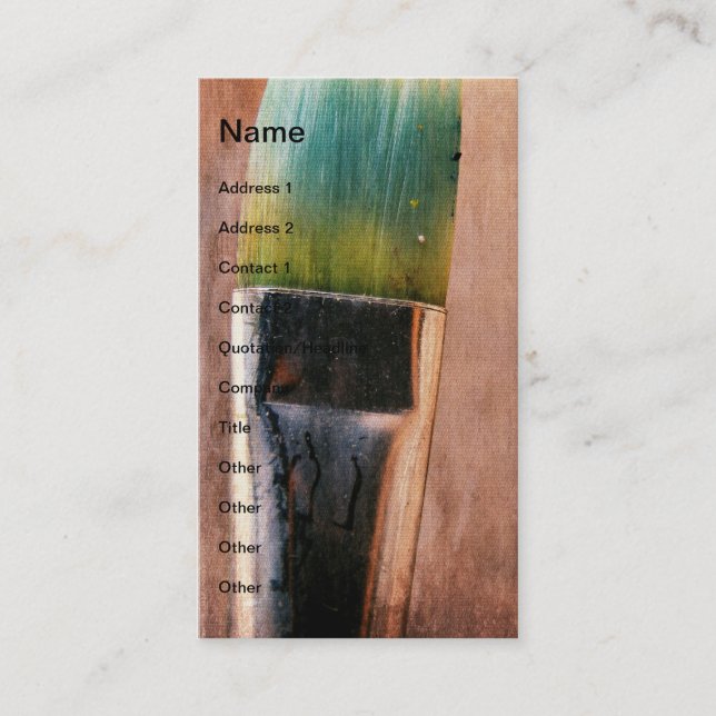 Tarjeta De Visita Pincel de arte digital (Anverso)