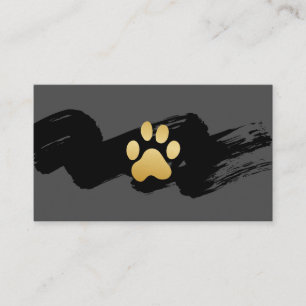 Tarjeta De Visita Pincel de impresión de garras de perro