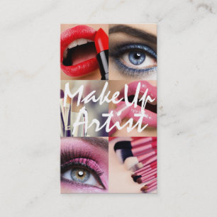 Tarjeta De Visita Pincel de ojos Lip Artista de maquillaje, Cosmetol