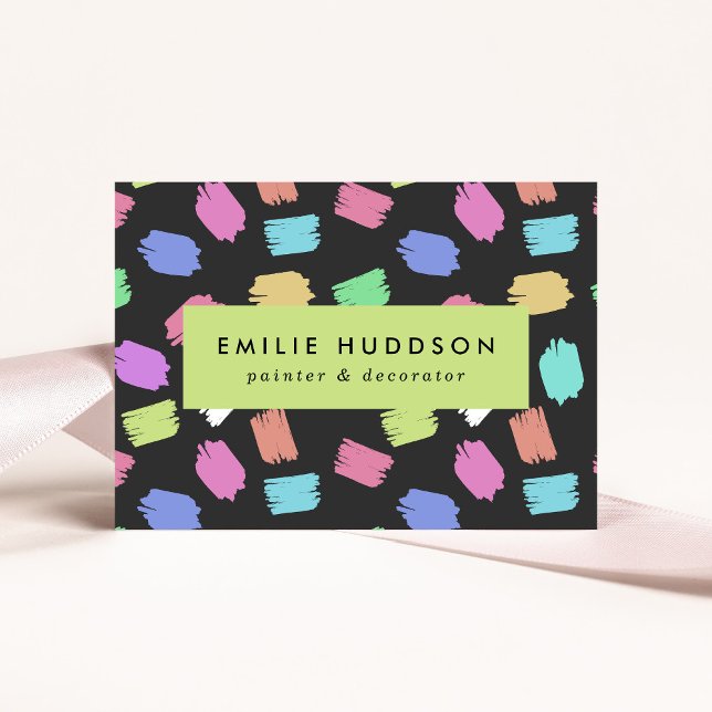 Tarjeta De Visita Pincel de pincel, pintador, pintura, decorador (Subido por el creador)