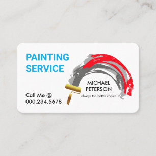 Tarjeta De Visita Pincel de pintor pintura mancha de pintura