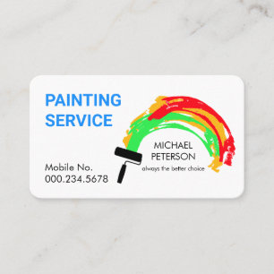 Tarjeta De Visita Pincel de pintor Pintura Salpicadura de pintura