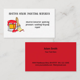 Tarjeta De Visita Pincel de pintura profesional del pintador