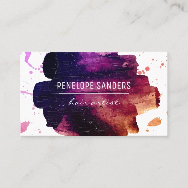 Tarjeta De Visita Pincel expresivo (Anverso)