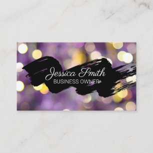 Tarjeta De Visita Pincel negro   Bokeh