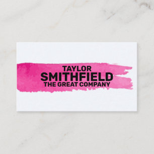 Tarjeta De Visita Pincel rosado