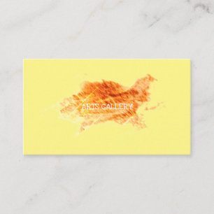 Tarjeta De Visita Pincel sucio Naranja Grunge Texturizado