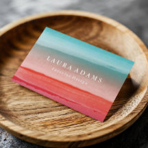 Pinceles abstractos Rojo Turquesa