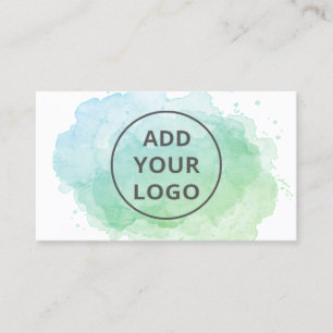 Tarjeta De Visita Pinceles de color azul para cargar tu logotipo