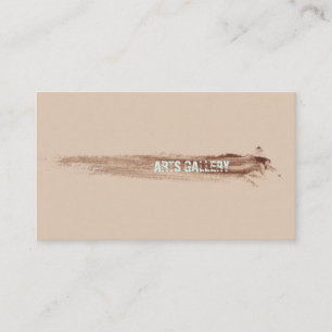 Tarjeta De Visita Pinceles de color marrón amistoso mantiene el arte