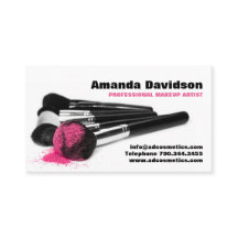 Pinceles de maquillaje con polvo Rubor rosa