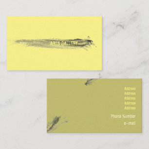 Tarjeta De Visita Pinceles gris amables Mantienen el arte dibujado a