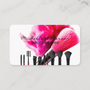 Tarjeta De Visita Pinceles Herramientas de Maquillaje Belleza de