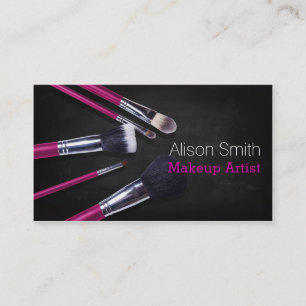 Tarjeta De Visita Pinceles para artistas de maquillaje / Cepillos co