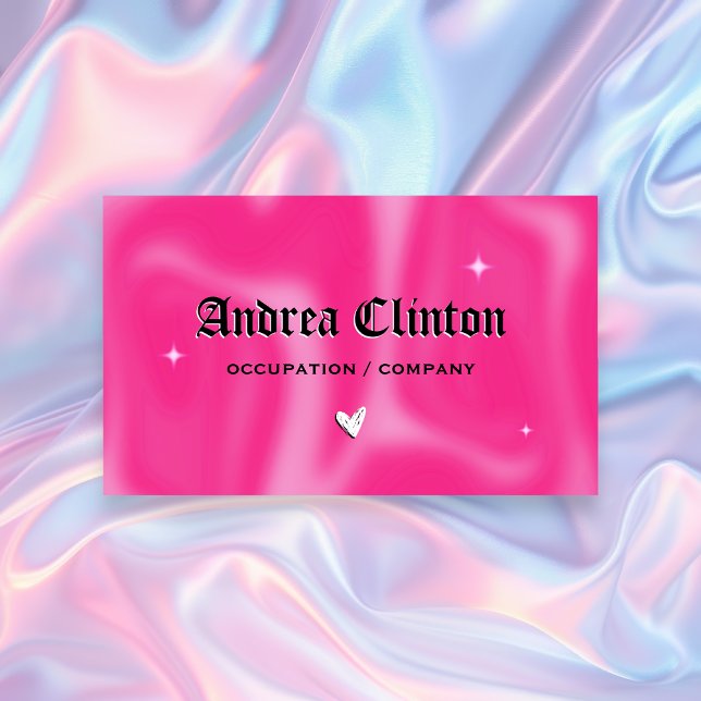 Tarjeta De Visita Pinceles rosas y retro de 2k (Subido por el creador)