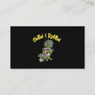 Tarjeta De Visita Pineapple Chillin Refillin Funny Pineapple