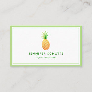 Tarjeta De Visita Pineapple Tropical Beach Real Estate
