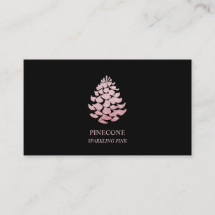 Tarjeta De Visita Pinecone Sparkling Pink