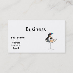 Tarjeta De Visita pingüino borracho tonto
