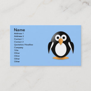 Tarjeta De Visita Pingüino gracioso
