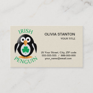 Tarjeta De Visita Pingüino irlandés