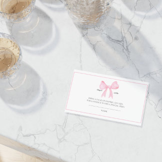 Tarjeta De Visita Pink Baby Shower Diaper Raffle Card – Printable