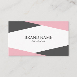 Tarjeta De Visita Pink Black Line Frame Minimal Elegant Beauty