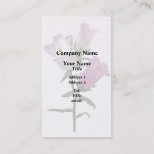 Tarjeta De Visita Pink Canterbury Bells