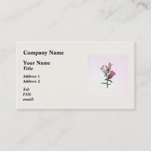 Tarjeta De Visita Pink Canterbury Bells