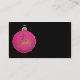 TARJETA DE VISITA PINK CHRISTMAS BUBBLE