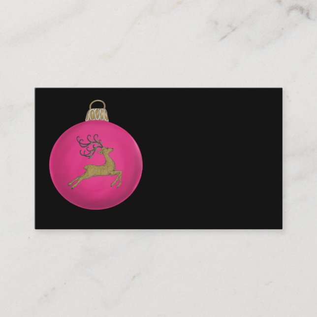 TARJETA DE VISITA PINK CHRISTMAS BUBBLE (Anverso)