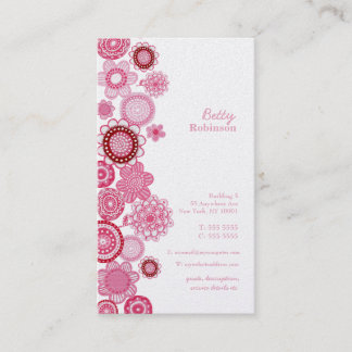 Tarjeta de visita Pink Delight Pearl Ladies