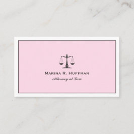 Tarjeta De Visita Pink Frame Abogados Profesionales