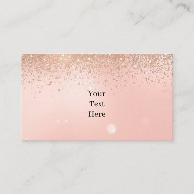 Tarjeta De Visita Pink Glam Beauty Business Card (Anverso)