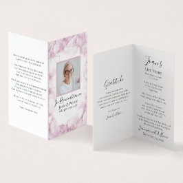 Tarjeta De Visita Pink Hydrangea Watercolor Funeral Memorial Praoria