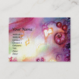 Tarjeta De Visita PINK MUSICAL CLOWN Watercolor