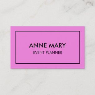 Tarjeta De Visita Pink Purple Girly Lavender Planeador de eventos de