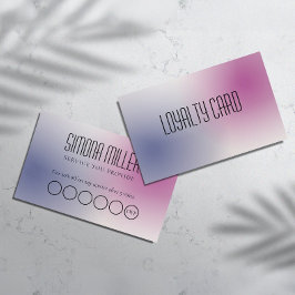 Tarjeta De Visita Pink Purple White Minimalist Aesthetic Gradient