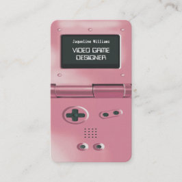 Tarjeta De Visita Pink Retro Style Gaming Console Game Designer