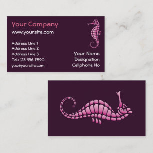 Tarjeta De Visita Pink Seahorse