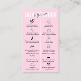Tarjeta De Visita Pink Soft Makeup Lash Extension Afcare