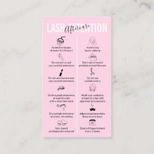Tarjeta De Visita Pink Soft Makeup Lash Extension Afcare