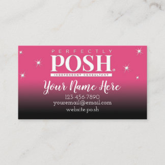 Tarjeta De Visita Pink Sparkly Perfectamente Poh